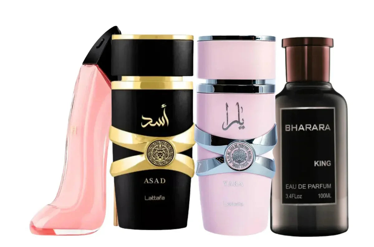 Kit de 4 Perfumes | Asad, Yara, King, Good Girl Blush