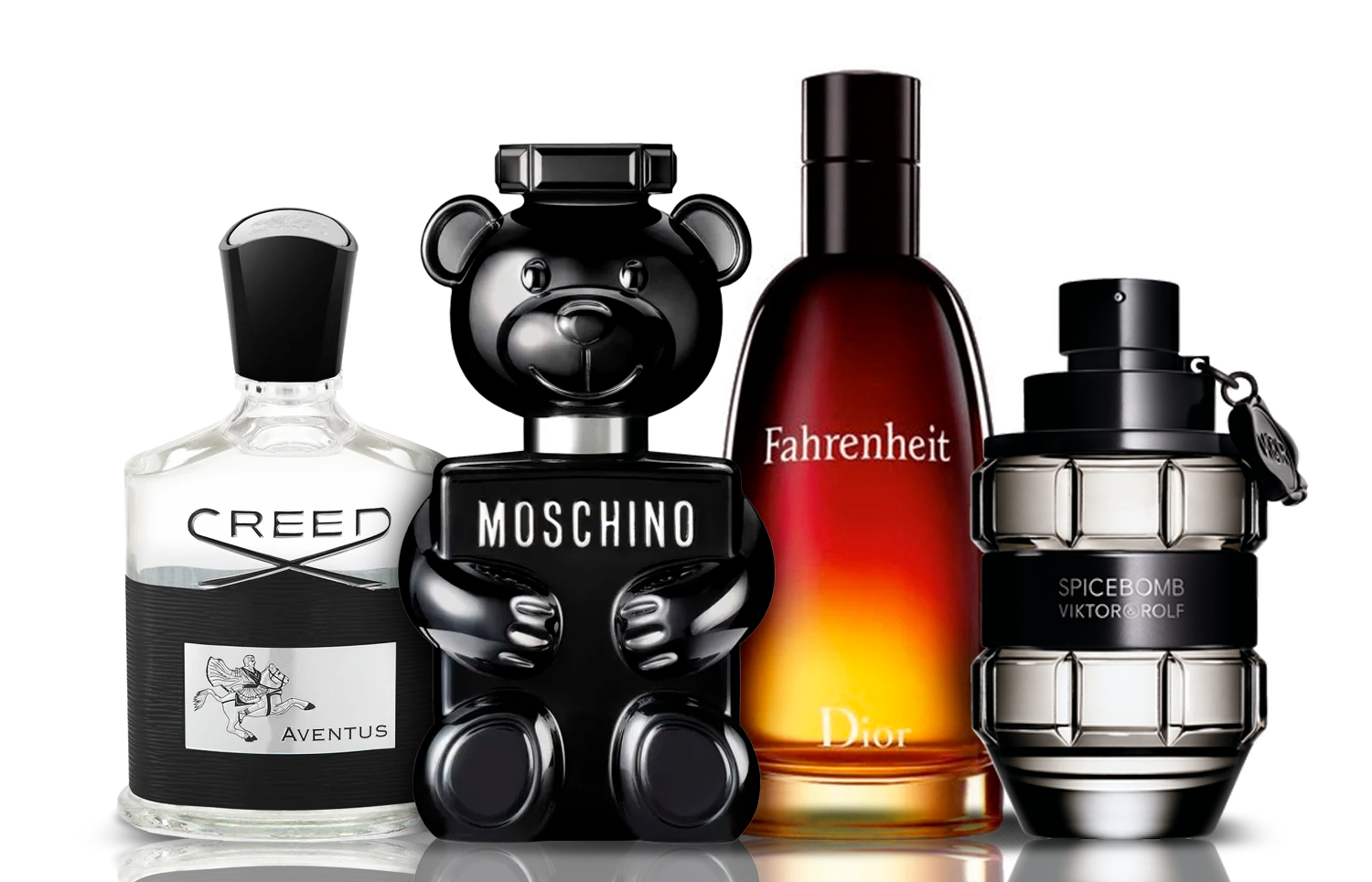 Kit de 4 Perfumes | Creed Aventus + Fahrenheit + SpiceBomb + Toy Boy Moschino 100 ml