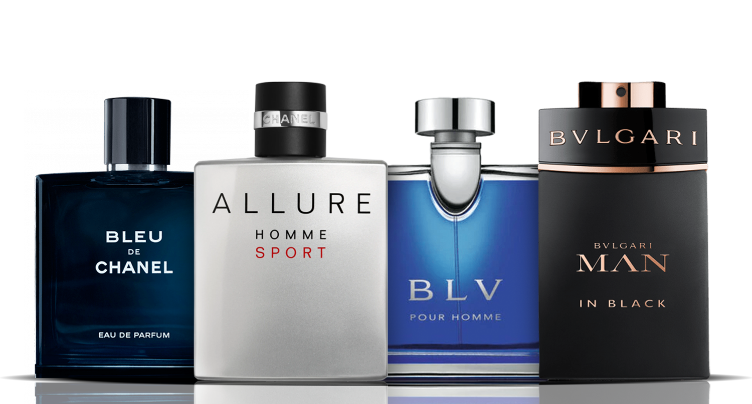 Kit de 4 Perfumes | Bleu de Chanel + Allure Sport + BLV + Bvlgari Man in Black 100ML