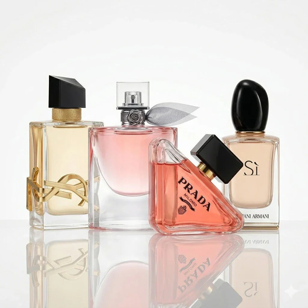 Kit de 4 Perfumes | YSL Libre, Lancôme La Vie Est Belle, Prada Paradoxe, Armani Sì.